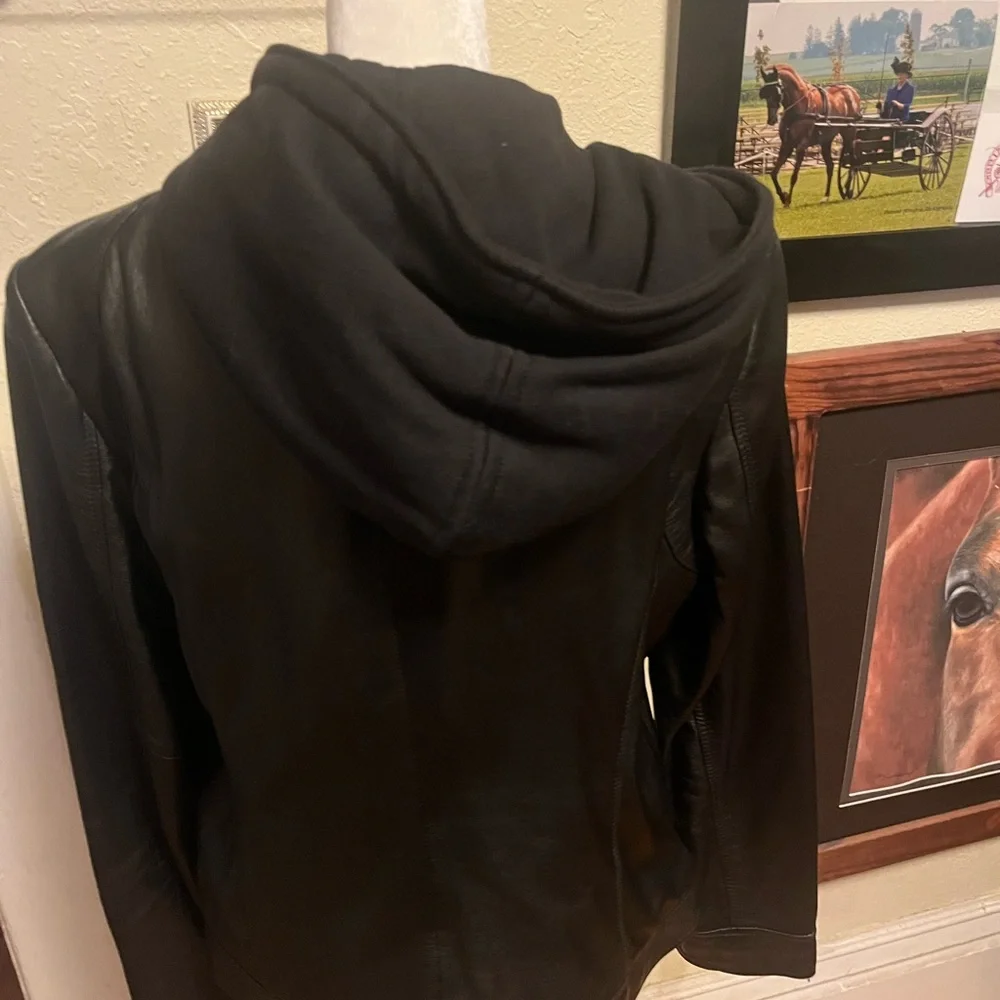 Marc New York Black Leather Jacket - Picture 3 of 3